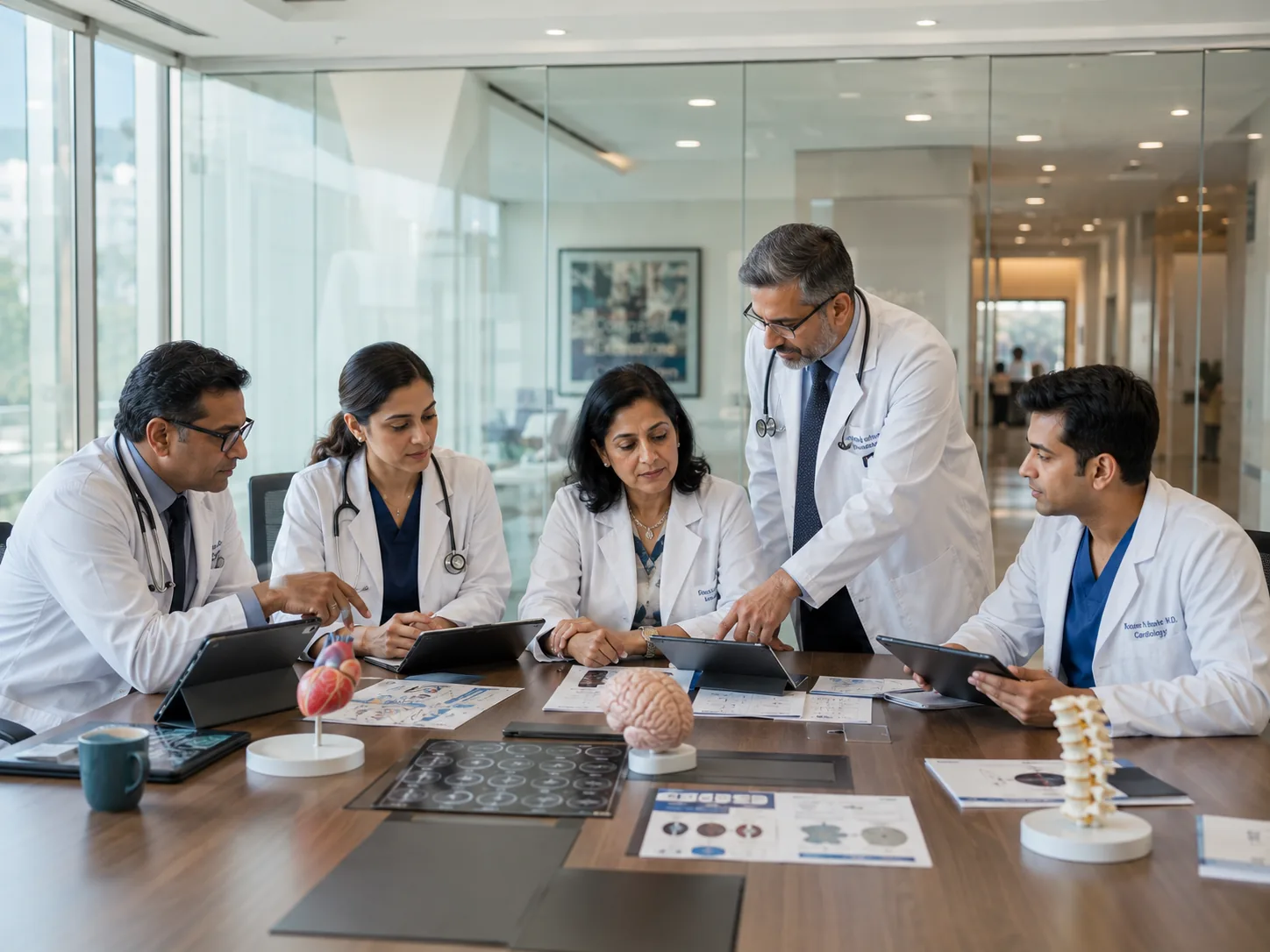 Consultants from multiple departments agreeing a treatment plan